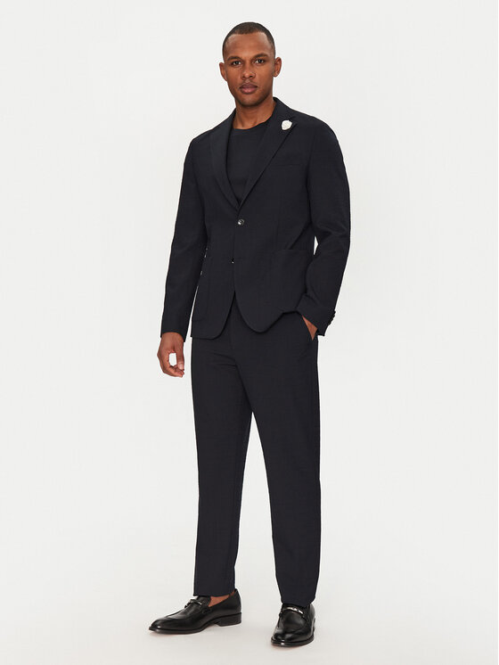 BOSS BOSS Stoffhose C-Perin 50540791 Dunkelblau Tapered Fit