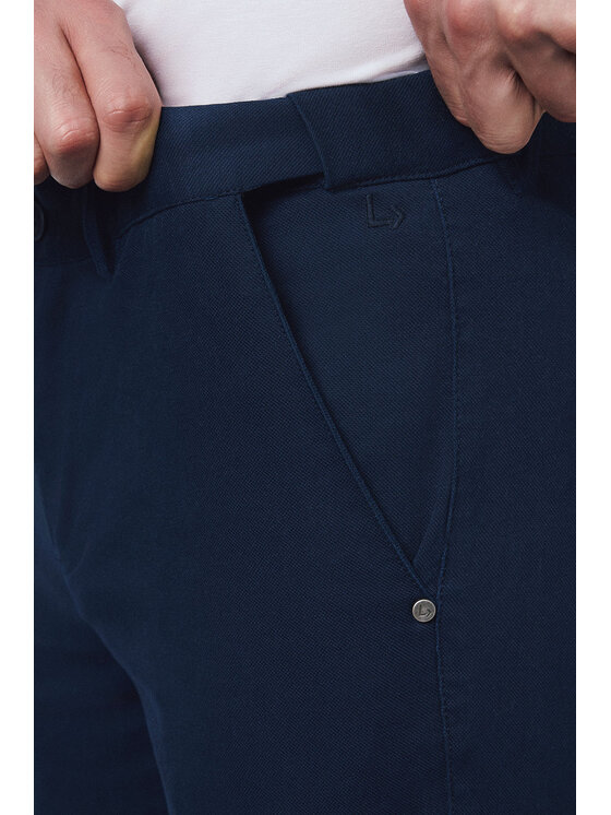 Lancerto Lancerto Chinosy Mikkeli SP082125000001 Granatowy Regular Fit