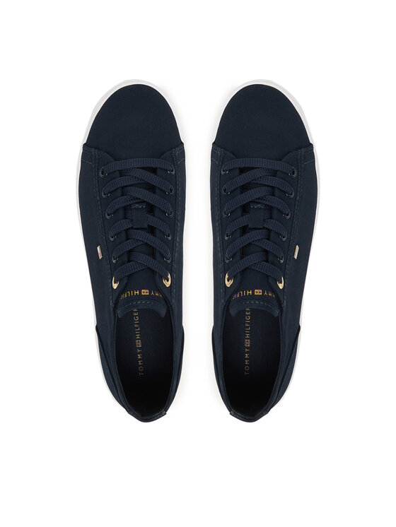 Tommy Hilfiger Tommy Hilfiger Sneakersy Th Foxing Sneaker Canvas FW0FW09170 Granatowy