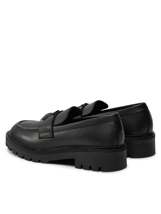 Calvin Klein Jeans Calvin Klein Jeans Loaferke Flatform Loafer Hw Mg Lth YW0YW01682 Črna