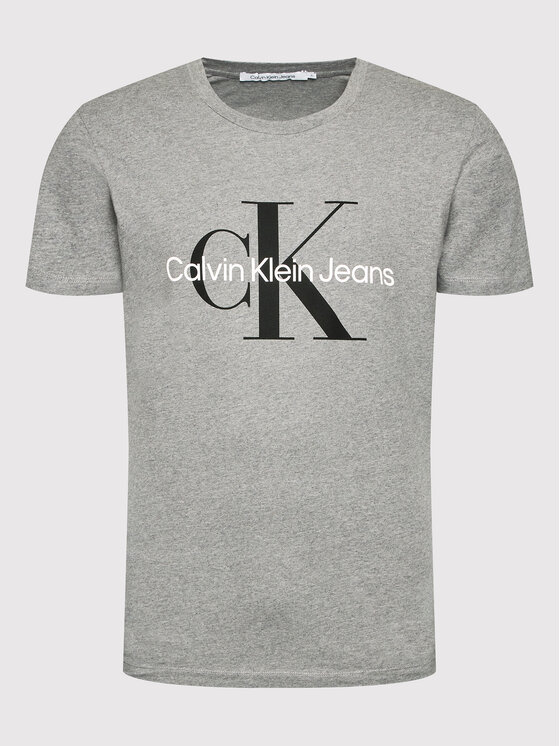 Calvin Klein Jeans Calvin Klein Jeans Tričko J30J320935 Sivá Slim Fit