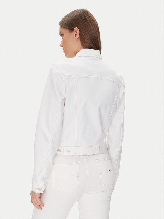 Tommy Jeans Tommy Jeans Traper jakna Classic Trucker Jacket Bi8194 DW0DW20121 Bijela Regular Fit