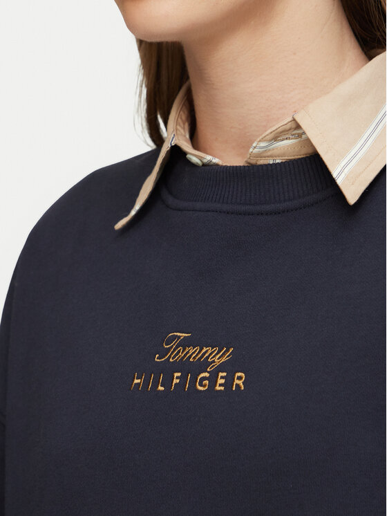 Tommy Hilfiger Tommy Hilfiger Džemperis ar kapuci WW0WW51724 Zils Relaxed Fit