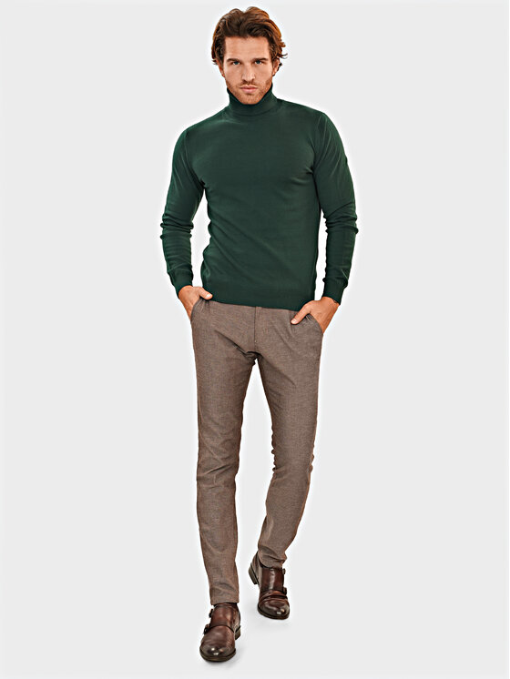 Evenemen Evenemen Sweter Golf Zielony Slim Fit