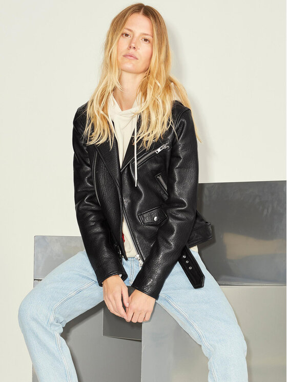 JJXX JJXX Шкіряна куртка 12200286 Чорний Regular Fit