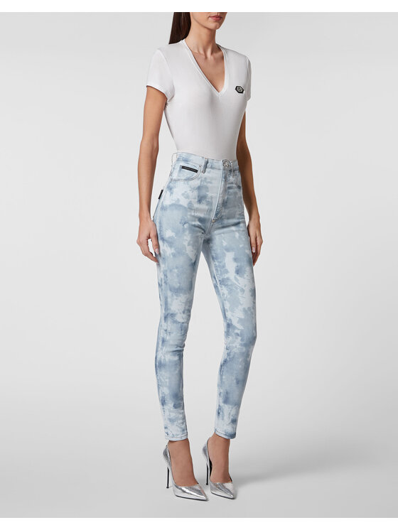 PHILIPP PLEIN PHILIPP PLEIN Džínsy 1203 Modrá Jegging Fit