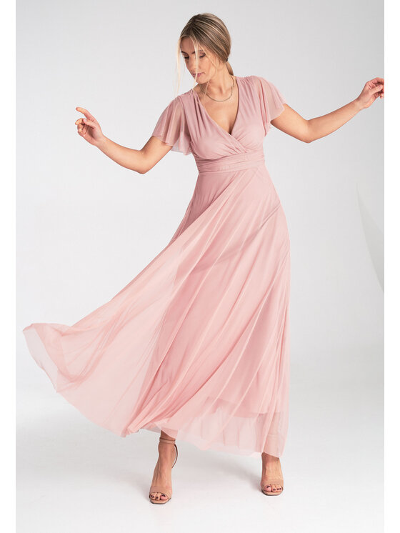 FIGL Sukienka wieczorowa, rozmiar S/M, Różowa, M1103