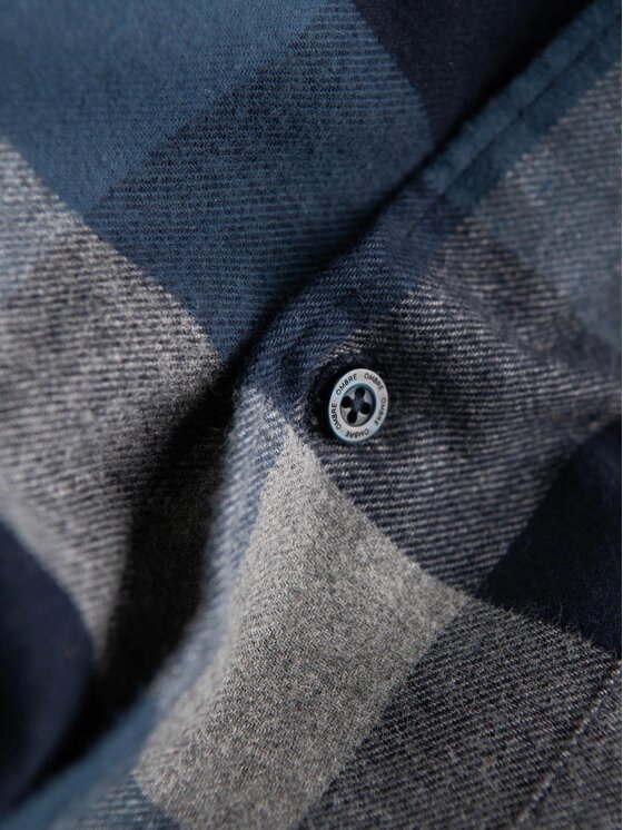 Ombre Ombre Košile OM-SHCS-0150 Tmavomodrá Regular Fit