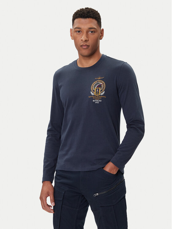 Aeronautica Militare Aeronautica Militare Longsleeve 252TS2467UJ00703 Dunkelblau Regular Fit
