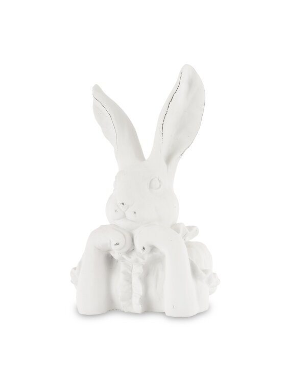 MIAhome MIAhome Figurka popiersie królika 29x17x13 cm TORACE biały Biały