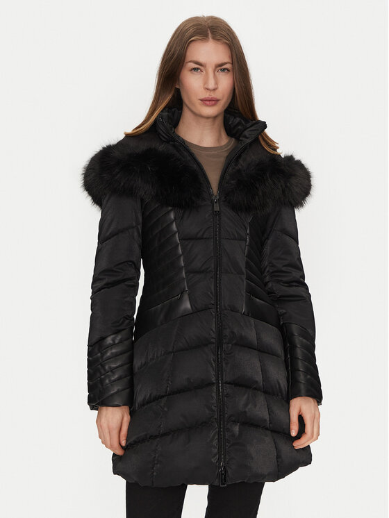 Guess Vatovaná bunda New Oxana W4BL61 WGLZ0 Čierna Regular Fit