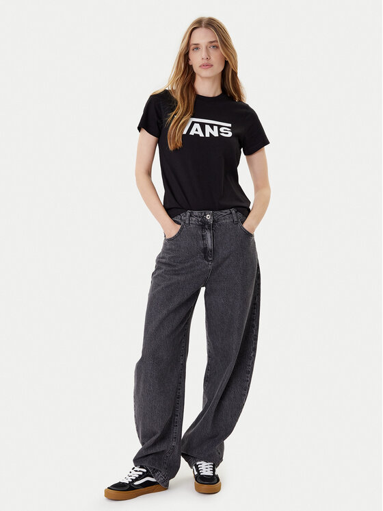 Vans Vans T-krekls Flying V Crew Tee VN0A3UP4 Melns Regular Fit