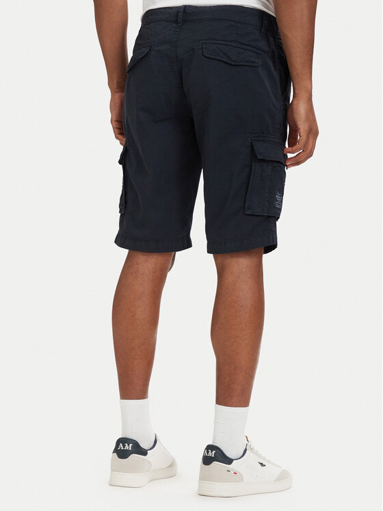 Aeronautica Militare Aeronautica Militare Stoffshorts 261BE0066UCT01122 Dunkelblau Regular Fit