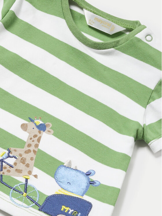 Mayoral Mayoral Completo T-shirt e pantaloncini 1209 Verde Regular Fit