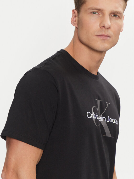 Calvin Klein Jeans Calvin Klein Jeans Tričko Ss Hero Monogram Tee 30s Eu Opt 00040EM286 Čierna Regular Fit