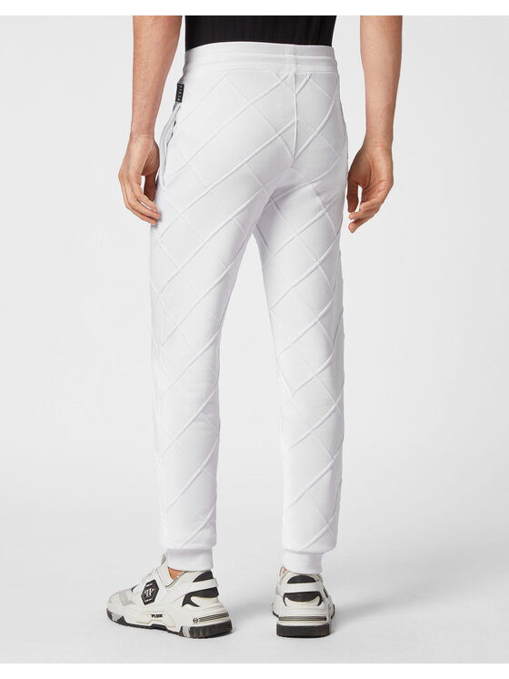 PHILIPP PLEIN PHILIPP PLEIN Spodnie dresowe 1611 Biały Jogger Fit