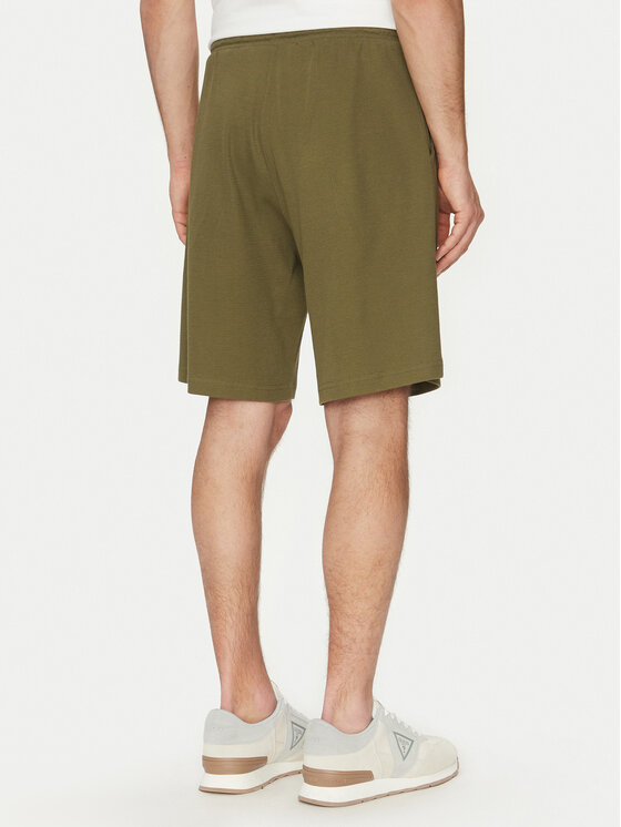 Guess Guess Szorty sportowe F5GD00 KC5Y1 Khaki Regular Fit