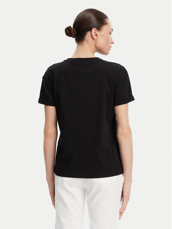 Liu Jo Liu Jo T-krekls WA5007 JS923 Melns Relaxed Fit