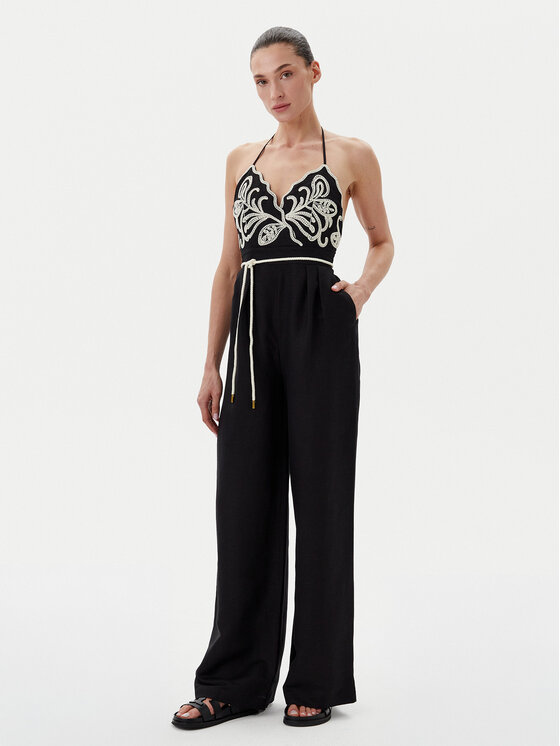 TWINSET TWINSET Salopetă 251LB2FAA Negru Regular Fit