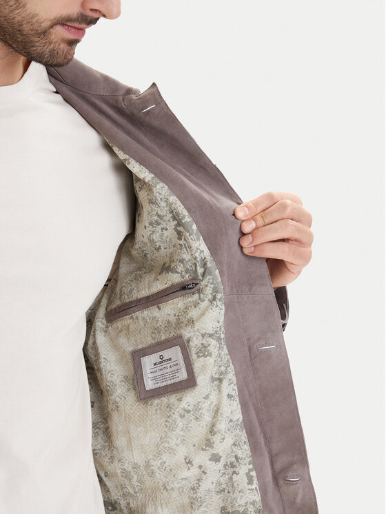 Milestone Milestone Kožená bunda Maurice 611613 60745 Hnedá Regular Fit