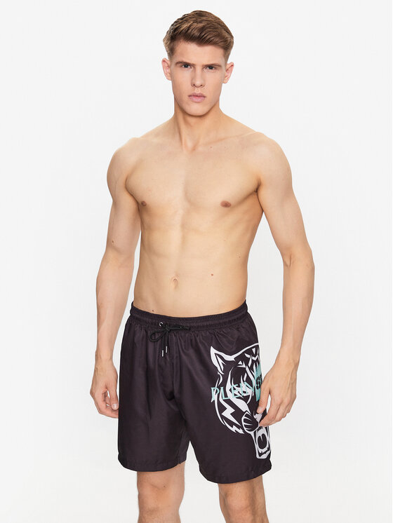 Plein Sport Plein Sport Pantaloncini da bagno Tiger SACC MMX0049 SXV005N Nero Regular Fit
