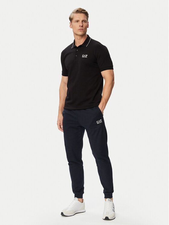 EA7 Emporio Armani EA7 Emporio Armani Polo 8NPF16 PJVUZ 1200 Czarny Slim Fit