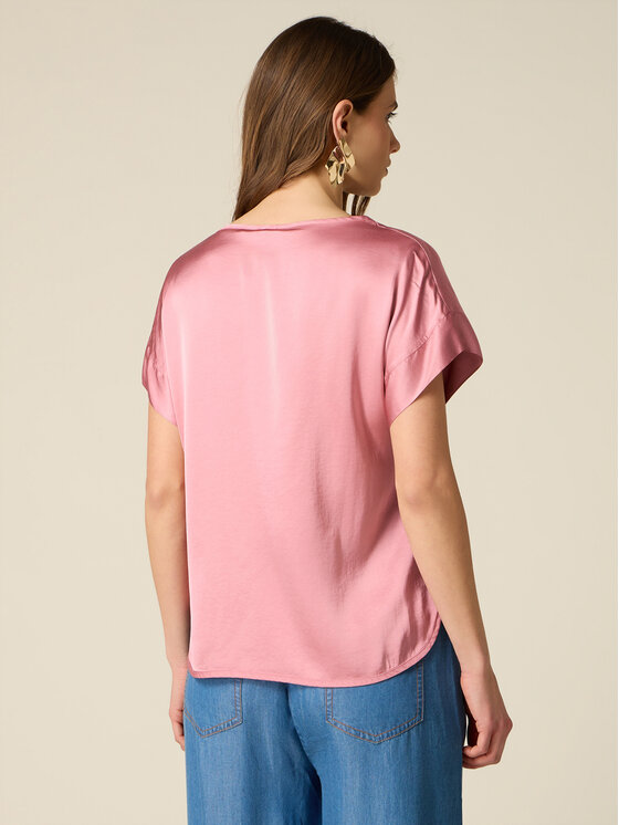 Oltre Oltre Bluzka 2516J000762N006 Różowy Regular Fit