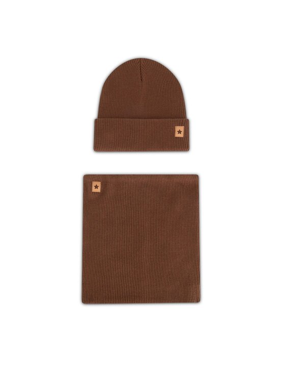 Action Boy Action Boy Set kapa i okrugli šal 8KF-002-AW24 Smeđa