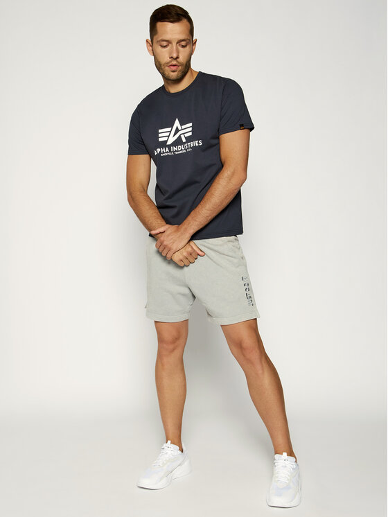 Alpha Industries Alpha Industries T-Shirt Basic 100501 Tmavomodrá Regular Fit