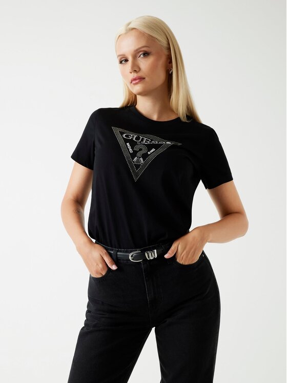 Guess Guess Marškinėliai 178509 Juoda Classic Fit