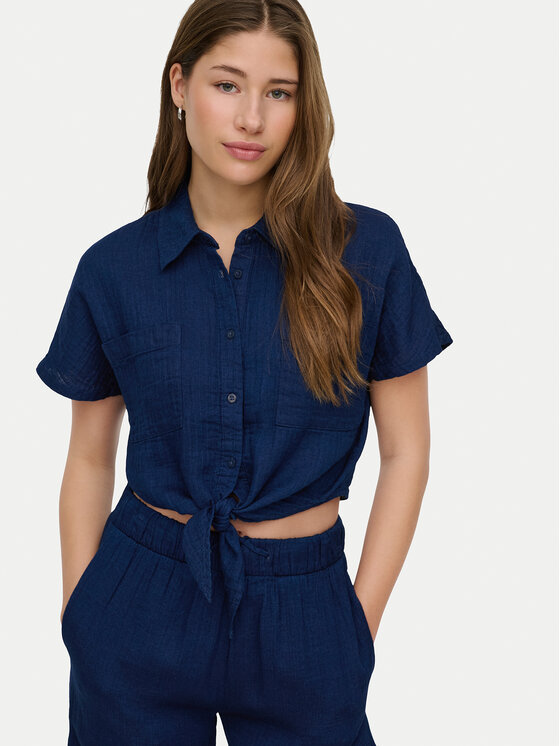 ONLY ONLY Cămașă Leoni 15367290 Bleumarin Regular Fit