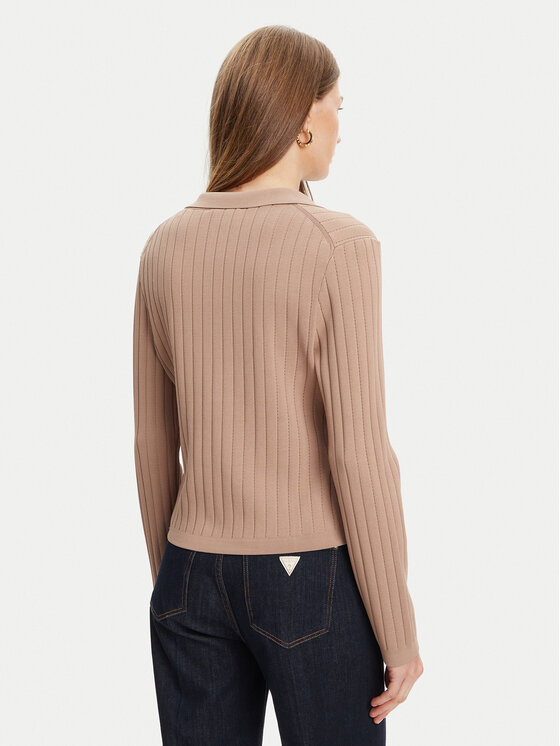Guess Guess Ζακέτα W5YR11 Z0130 Μπεζ Regular Fit