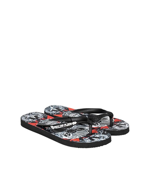 Japonki PHILIPP PLEIN, Rozmiar 38/39, Czarne, IMPS900