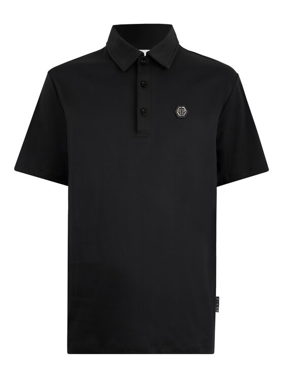 PHILIPP PLEIN PHILIPP PLEIN Polo 26257 Czarny Slim Fit