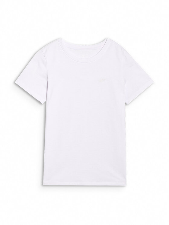 4F 4F T-Shirt BASIC+ Biały Regular Fit