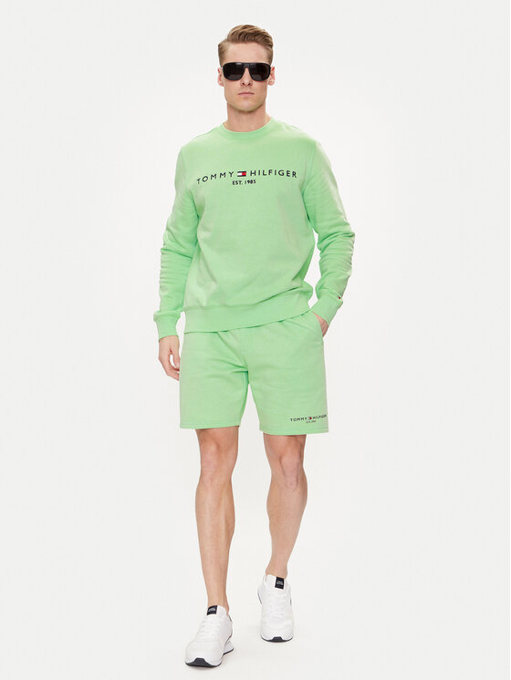 Tommy Hilfiger Tommy Hilfiger Džemperis Logo MW0MW11596 Žalia Regular Fit