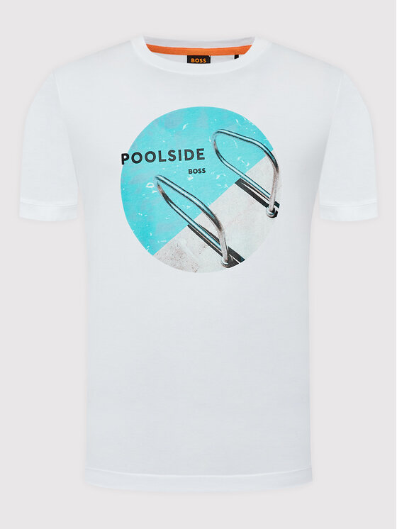 BOSS Boss T-shirt Thinking 5 50472653 Bianco Regular Fit