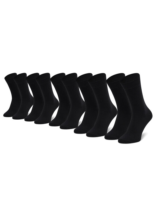 Set de 5 perechi de șosete lungi pentru bărbați Jack&Jones Jacjens Sock 5 Pack Noos 12113085 Negru