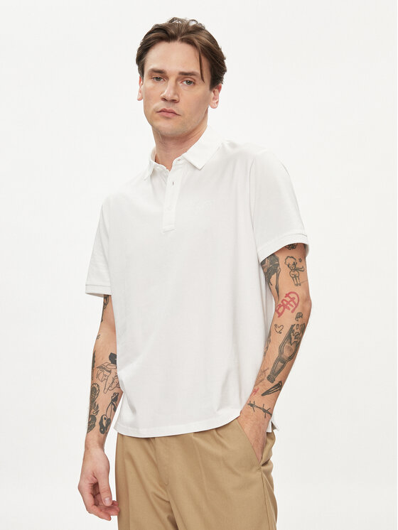 Pepe Jeans Polokošeľa Harper PM542157 Biela Regular Fit