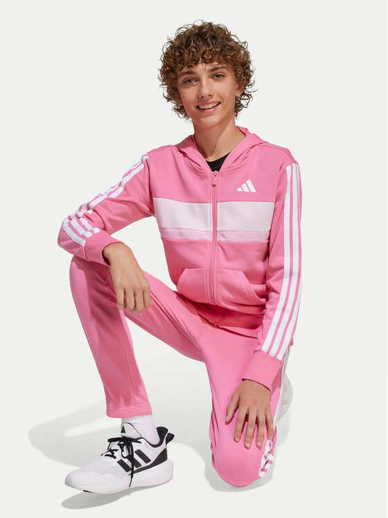 adidas adidas Trenirka Seasonal Essentials Tiberio 3-Stripes French Terry JI6037 Roza Regular Fit