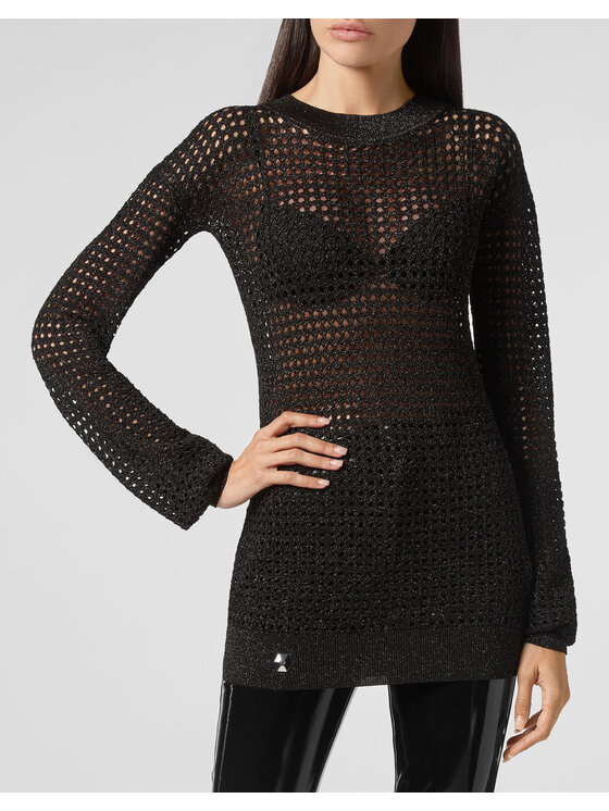 PHILIPP PLEIN PHILIPP PLEIN Mikina 11243 Černá Regular Fit