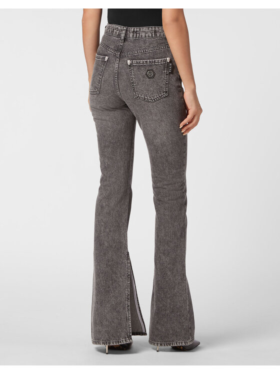 PHILIPP PLEIN PHILIPP PLEIN Jeansy 18945 Szary Flare Fit