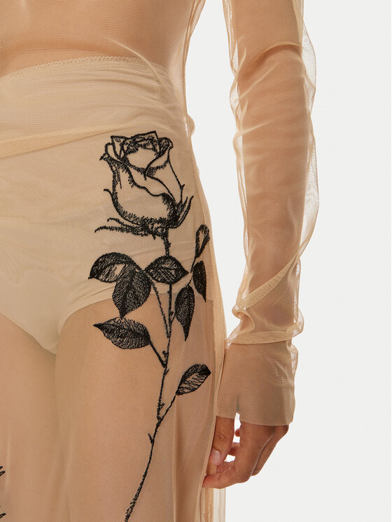 Patrizia Pepe Patrizia Pepe Sukienka koktajlowa 8A1389 J223-B806 Beżowy Slim Fit