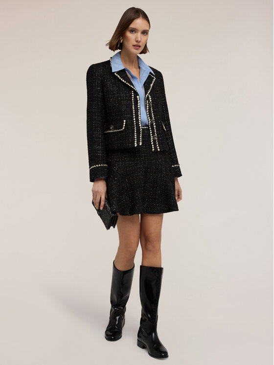 Motivi Motivi Giacca di transizione Q010Q001026N033 Nero Regular Fit