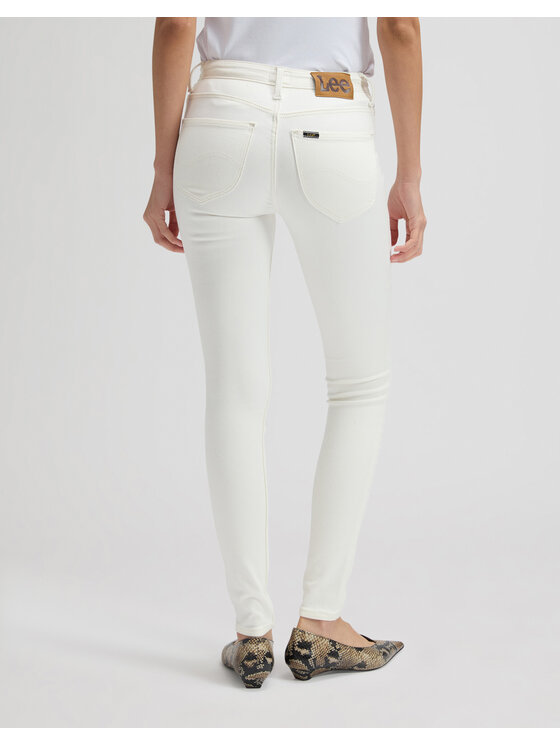 Lee Lee Jeansy SCARLETT HIGH Biały Skinny Fit