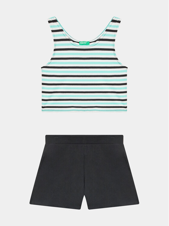 United Colors Of Benetton United Colors Of Benetton Completo top e pantaloncini 3NVVCK008 Multicolore Regular Fit