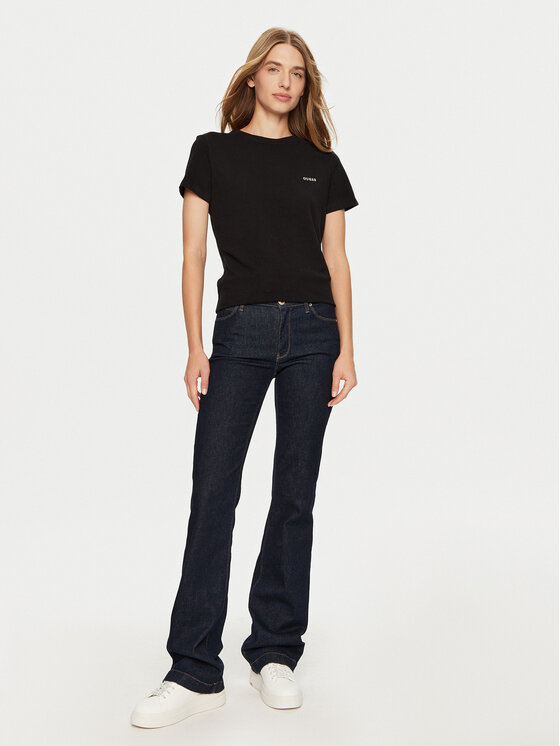 Guess Guess T-shirt V4BI04 KCBF1 Nero Slim Fit