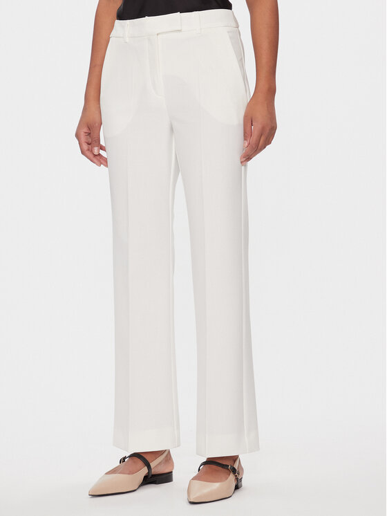 Marella Marella Hlače Child 2413131061200 Écru Regular Fit