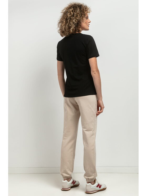 Tessita Tessita Bluzka T394 Czarny Slim Fit