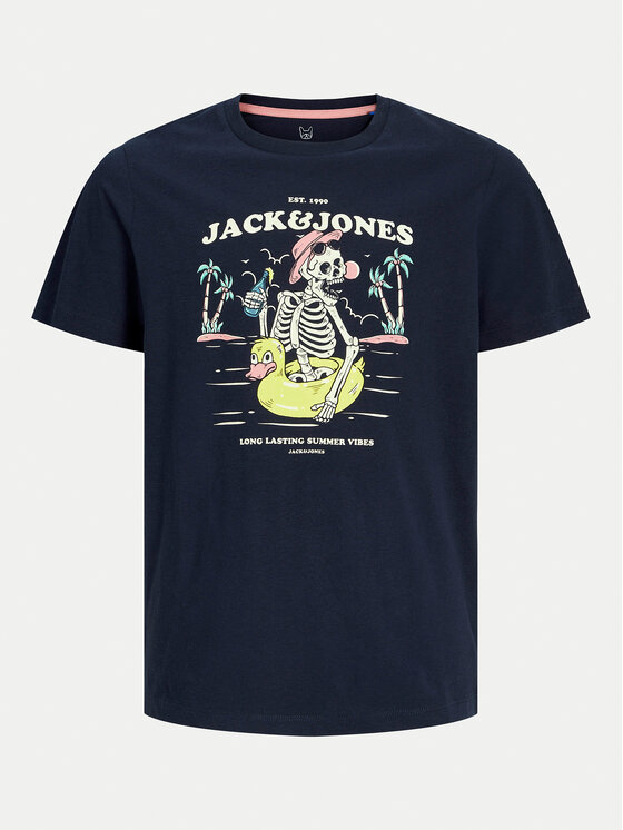 Jack&Jones Junior Jack&Jones Junior Marškinėliai Elijah 12269825 Tamsiai mėlyna Regular Fit